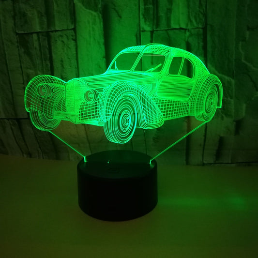 3D Car Night Light | Classic 3D Car Light | SparkScuplt