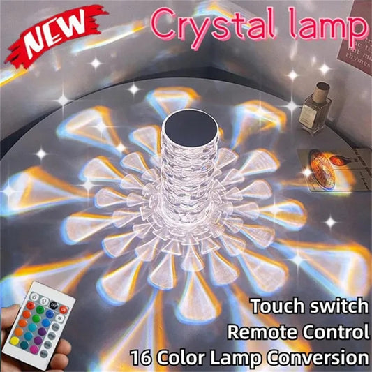 Crystal Table Lamp | Crystal Bedside Lamp | SparkScuplt